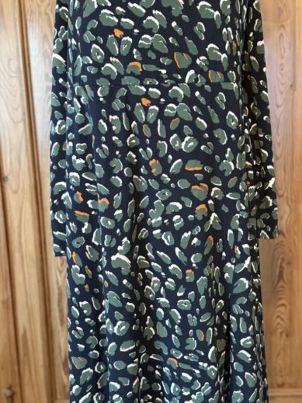 Eloquii Olive Abstract Print Maxi Dress Size 18